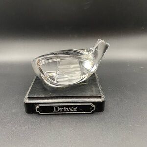 VTG Hofbauer Crystal Golf Club Paperweight Made In West Germany With Stand